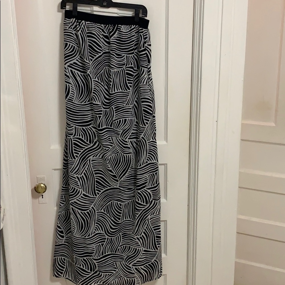 B&W Long Flowy Dress